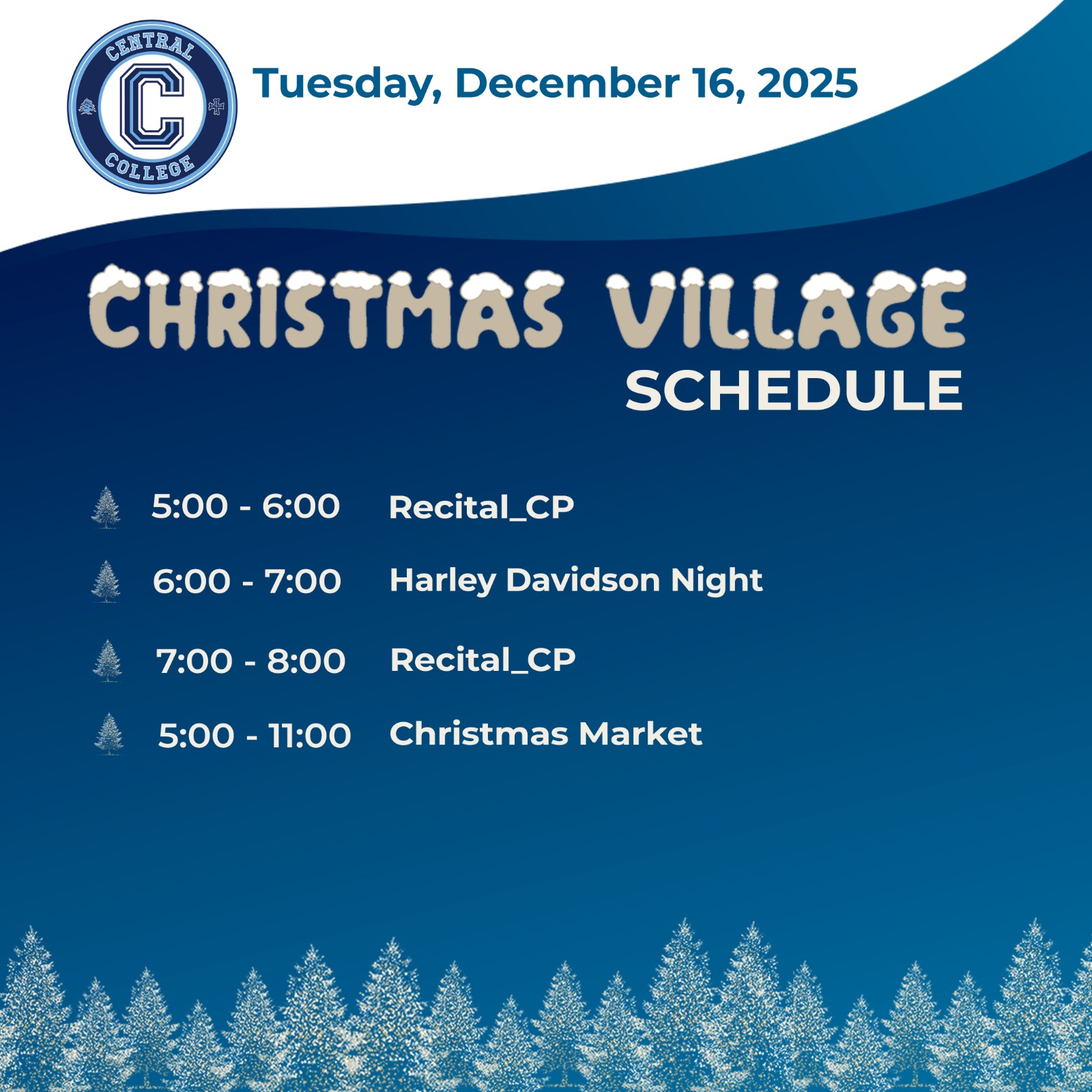 11 days of magic are coming to Central College!